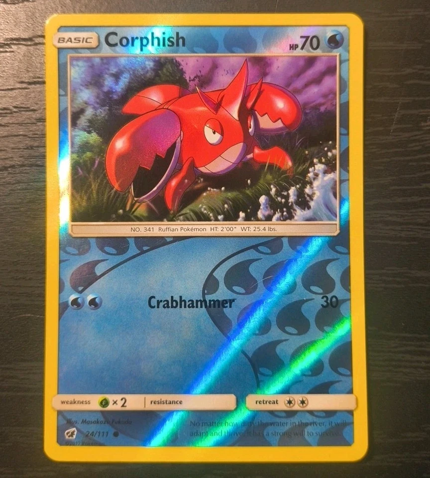 Pokemon Crimson Invasion Corphish Reverse Holo Common Card 24/111 LP - Image 1 of 1