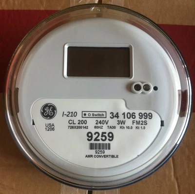 GENERAL ELECTRIC (GE) ACLARA, WATTHOUR METER KWH, MODEL I-210, 240V, 200A, FM2S - Image 1 of 2