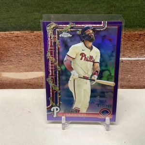 2025 Topps Holiday BRYCE HARPER #HC69 Chrome Purple Refractor #/299 Phillies - Picture 1 of 2