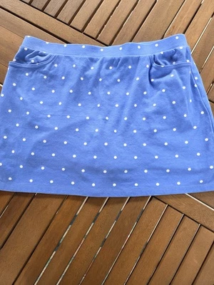 Pantalón corto Kim Rogers tejido algodón azul con punto grande  Foto 1 de 4