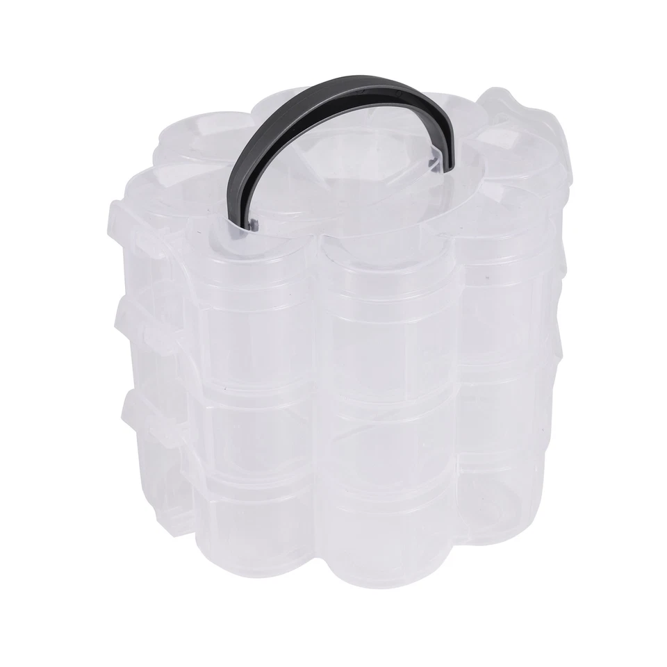  per gioielli impilabile 3-Tier plastica trasparente impilabile Cus1811 - Immagine 1 di 1