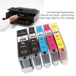 5 Color Ink Cartridge 250-251 For MG5420 MG5620 US - Picture 1 of 12