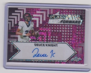2024 Leaf Eclectic #7/7 Pink Sparkles Deuce Knight Flash Forward Auto Auburn - Picture 1 of 2