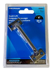 Hillman 852912 Sash Lift Rubbed Bronze Finish 4" Hardware Essentials Window Sash - Picture 1 of 2