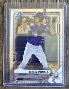 TERRIN VAVRA Atomic Chrome Refractor 2021 Bowman BCP-100 Rockies Orioles - Picture 1 of 2