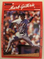 1990 Donruss Mark Guthrie Baseball Card Rookie #622 Twins Pitcher High Grade