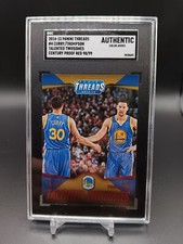 2014-15 Panini Threads Talented Twosomes Klay/Steph Curry #4 Red /99 SGC AUTH 