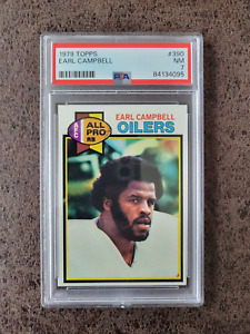 1979 Topps Football ROOKIE Earl Campbell #390 - PSA 7 - Houston Oilers