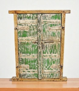 Antique Wooden Large Wall Décor Windiow Panel With Frame Original Old - Picture 1 of 6