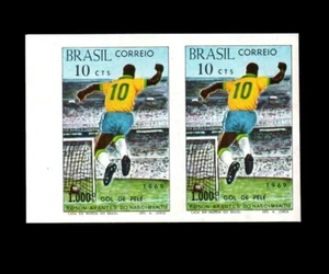 Pele Brasilien Fußball 1969 Edson Arantes postfrisch RHM C-658SD nicht perforiert *RAR* - Bild 1 von 2