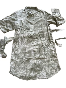 NEW NWT Guess Los Angeles button front safari dress long sleeves XL washable - Picture 1 of 10