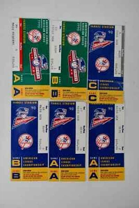 ALCS 1998 NY Yankees American League Championship Games A B C Lot Of 6 Tickets - Picture 1 of 4