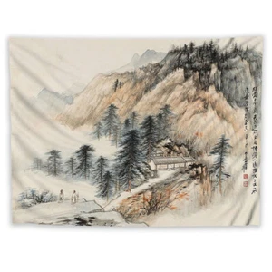 Chinese Painting Tapestry Art Wall Hanging Sofa Table Bed Cover Poster - Picture 1 of 9