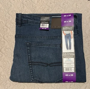 Buffalo David Bitton Men Jackson Slim Straight Fit Stretch Jeans 40x29 - Picture 1 of 4