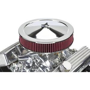 Chrome Air Cleaner with Washable Filter, 14 x 3 Inch - Picture 1 of 8