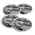 4x Round Stickers 10 cm - BW - Lilac Flowers  #39218