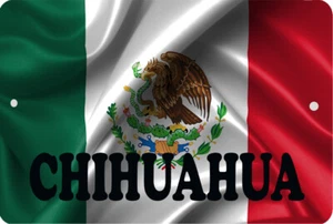 Mexiko Flagge Chihuahua Mexican Mex 8" x 12" Aluminium Blechschild - Bild 1 von 2