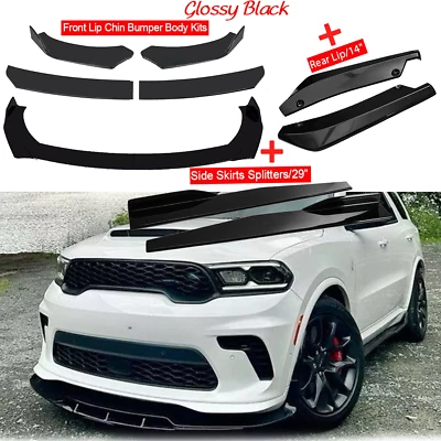 For Dodge Durango Front Bumper Lip Spoiler Body Kit Side+Skirt Rear - Image 1 of 4