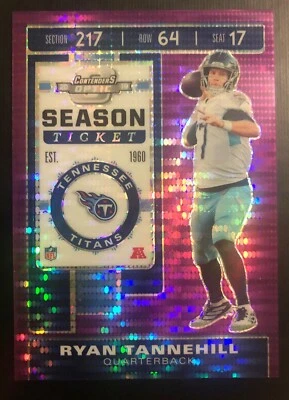 2019 FOTL Contenders Optic RYAN TANNEHILL PURPLE PULSAR PRIZM #05/21 TITANS - Image 1 of 2