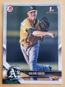 2018 Bowman Draft #BD92 Calvin Coker