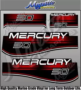 MERCURY 50hp - OUTBOARD DECALS - Picture 1 of 1