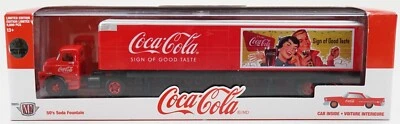 M2 Machines Coca-Cola 50's Soda Fountain Truck W/ Car 1:64 Die Cast Chase LE 750 - Image 1 of 4