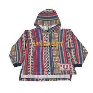 VTG 90s BUM Equipment Youth Hoodie Size 7 - Colorful Aztec - Picture 1 of 7