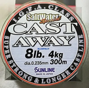 SUNLINE CAST AWAY SUPER STRONG LONGER CAST LINE IGFA CLASS SALTWATER 300mt 8LB - Bild 1 von 2