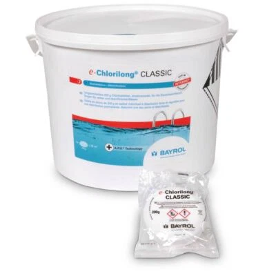 BAYROL e-Chlorilong CLASSIC 10 kg Eimer | Chlor Chlortabs Chlortabletten 200 g