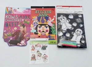 Lot of Christmas Stickers Coloring Kit JoJo Siwa Snowman Nutcracker Gingerbread - Picture 1 of 5