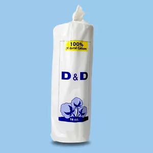 Rollo de algodón 100 % natural D&D 16 fl oz, para primeros auxilios y uso doméstico - Imagen 1 de 7