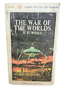 Vtg 1967 HG Wells The War Of The Worlds Easy Eye Larger Type Paperback Edition - Imagen 1 de 11