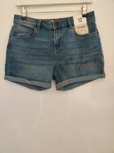 Cotton Blend Denim Shorts 