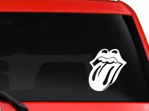 Rolling Stones Tongue Music Rock Vinyl Decal 6" White - Picture 1 of 1