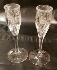 Gorham Full Lead Crystal Glass 6.5" Candlesticks Candle Holders made in Germany - Picture 1 of 12