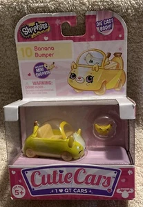 Shopkins Cutie Cars Series 1 Die Cast w/ Mini Figures #10 Banana Bumper NEW - Picture 1 of 7