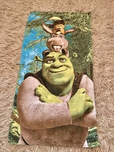 Shrek The Third 2006 Beach Towel 27” X 55” Donkey Puss Boots - Picture 1 of 5