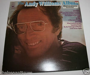 1972 VINTAGE "THE ANDY WILLIAMS ALBUM" Compilation 12" LP Vinyl, CBS Records - Picture 1 of 1