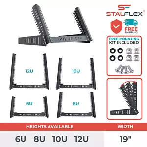 19" 6U 8U 10U 12U Rack Mount Desktop Stand Open Front Table Rack Frame Stand - Picture 1 of 25