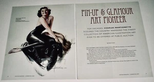Artículo de revista vintage Pin-Up & Glamour Art Pioneer Charles Martignette 2009 - Imagen 1 de 4