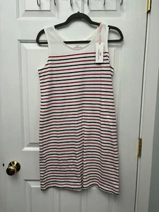 Vineyard Vines Girls Nantucket Shift Dress Red & Blue Striped, NWT size XL (16) - Picture 1 of 3