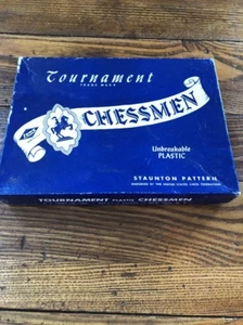 Tournament Chessmen by Lowe STAUNTON PATTERN COMPLETE SET No Board - Picture 1 of 8