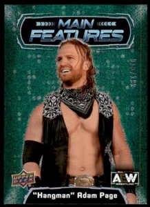 2022 Upper Deck AEW Main Features Green #MF-13 Hangman Adam Page 010/199 - Picture 1 of 2