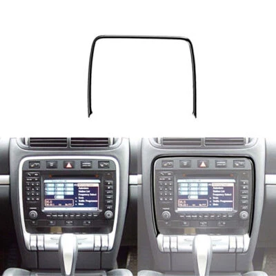 Console preto brilhante acabamento tira surround para Porsche Cayenne Sport SUV 2003-2010 - Imagem 1 de 4