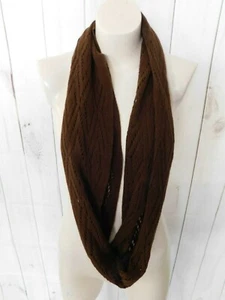 Echo Dark Brown Open Knit Infinity Loop Scarf - Bild 1 von 2