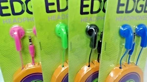 Auriculares con cable GE con borde audible 3,5 mm enchufe colores de elección - Imagen 1 de 5