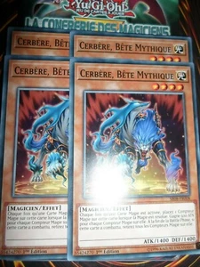 YU-GI-OH! CERBERE BÊTE MYTHIQUE PLAYSET (LOT DE 4) SR08-FR008 NEUF EDITION 1 FR - Picture 1 of 1