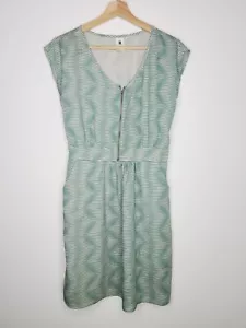 Needle and Thread Womens Dress Green Stripe Sleeveless Elastic Waist Size Medium - Picture 1 of 8