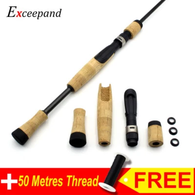 Composite Cork Spinning Fishing Rod Handle Split Handle Grips Replacement Parts  - Image 1 of 4