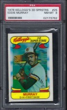1978 Kellogg's Eddie Murray HOF Rookie # 25 PSA 8 NM-MT Baltimore Orioles